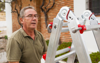 Seniors using ladders and stepstools