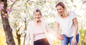 Family Caregiver with her Senior Mother