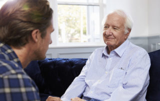 A son helps his aging parent with his unhealthy habits.