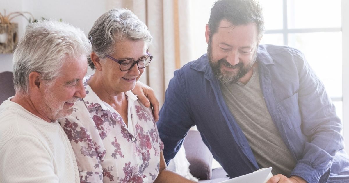 A son is trying to be a good advocate for his aging parents by helping with research.