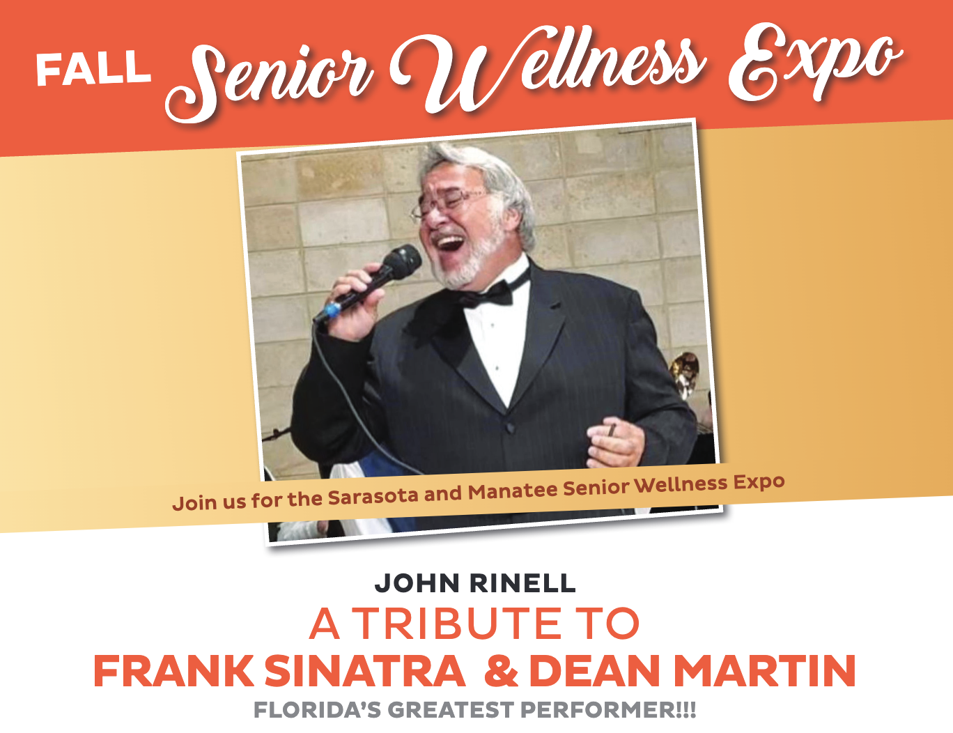 John Rinell will be performing at the upcoming Fall Senior Wellness Expo.