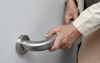 Grab bars can help seniors get around and contribute to the safety of the home care environment.