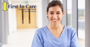 A caregiver looks happy as she looks forward to her career in home care in Bradenton