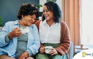 A family caregiver enjoys the benefits of respite care.