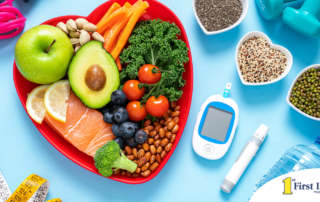 Caregiver’s managing blood sugar as part of senior home care services