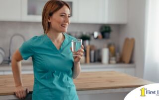 A home care aide in her daily routine.